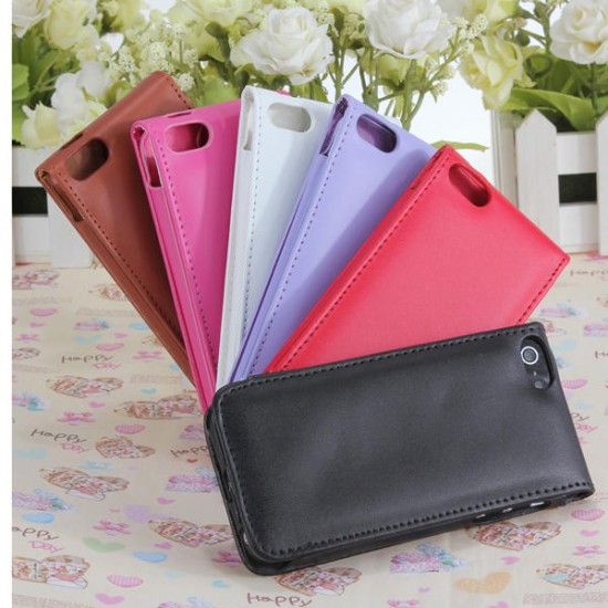 Brand New Candy Color Leather Flip Case Cover For iPhone 5 5S