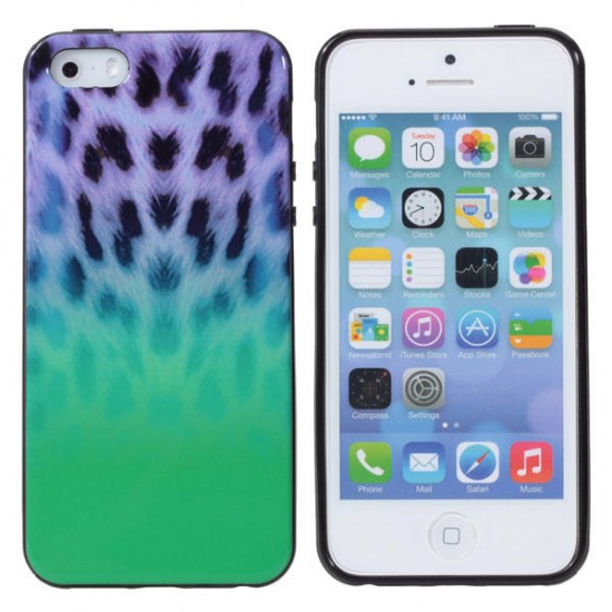 Color Leopard Grain Pattern TPU Defender Soft Case For iPhone5 5S
