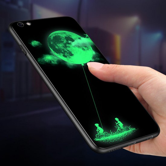 Bakeey 3D Night Luminous Glass Protective Case for iPhone 6 Plus/6s Plus