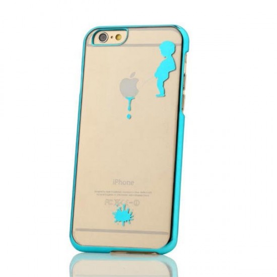 Pissing Boy Pattern PC Laser Back Case Protector For iPhone 6 Plus
