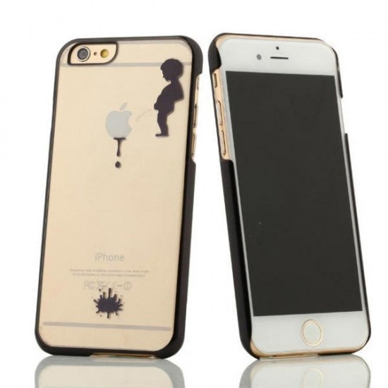 Pissing Boy Pattern PC Laser Back Case Protector For iPhone 6 Plus