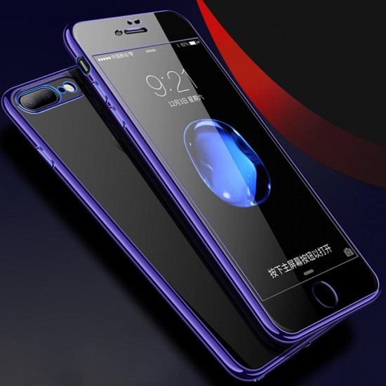 Bakeey Plating Full Body Front & Back Soft TPU Case With Tempered Glass Film For iPhone 8/8 Plus/7/7 Plus