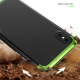 3 In 1 Metal Bumper+PC Back Shell Shockproof Case For iPhone X