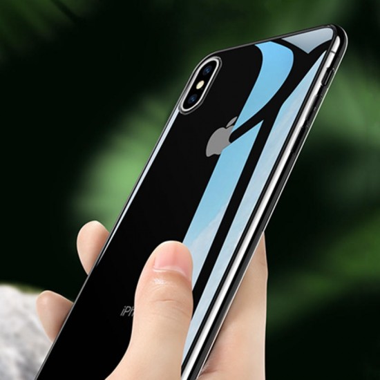 Bakeey 6D Clear Tempered Glass Soft TPU Edge Protective Case for iPhone X