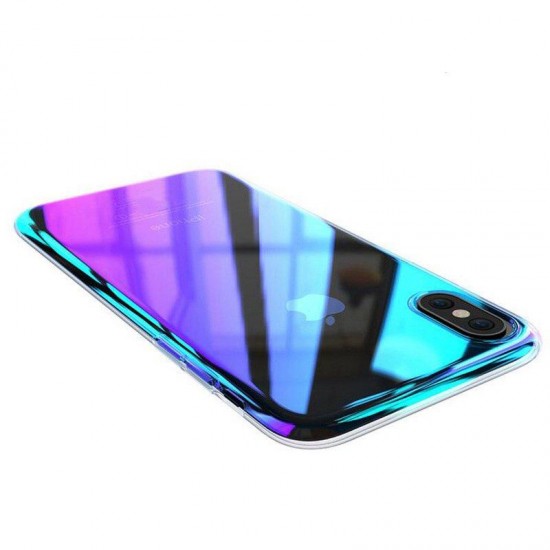 Bakeey Clear Gradient Color Hard PC Case For iPhone X
