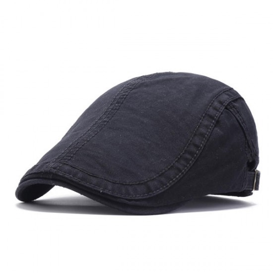 Cotton Adjustable Painter Berets Caps Retro Outdoor Peaked Forward Hat For Men Women