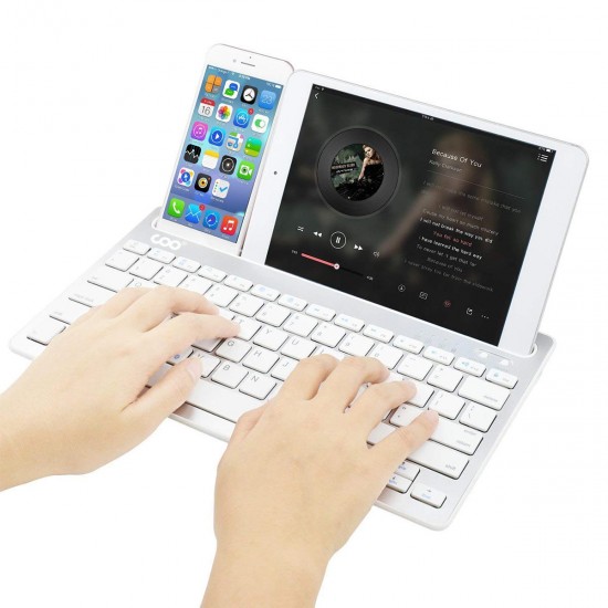 Wireless Bluetooth 3.0 Keyboard Stand Holder For iPhone/iPad/Macbook/Samsung/iOS/Android/Windows