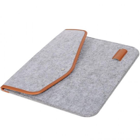 12 Inch Wool Leather laptop Sleeve Bag For Laptop Tablet Macbook 12"