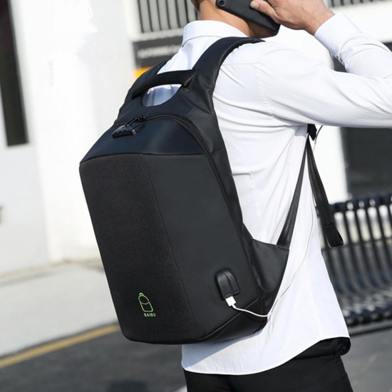 15.6 Inch Laptop Backpack Bag Travel Bag Student Bag With External USB Charging Port