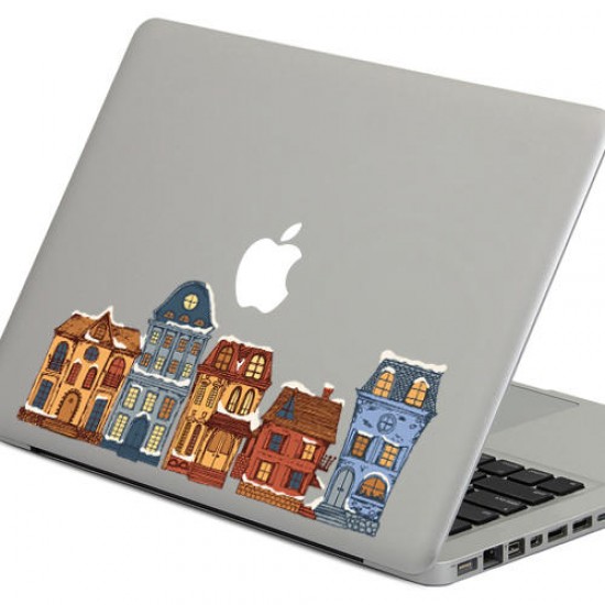 PAG House Decorative Laptop Decal Removable Bubble Free Self-adhesive Partial Color Skin Sticker