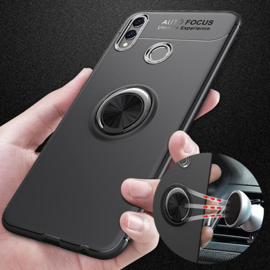 Bakeey 360° Adjustable Metal Ring Kickstand Magnetic PC Protective Case for Huawei Honor 8X