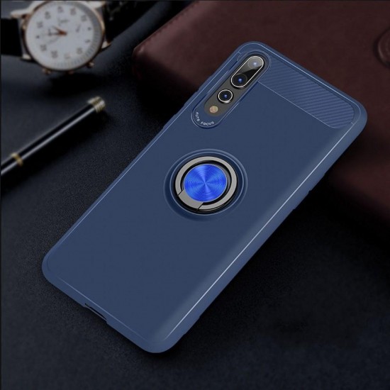 Bakeey 360° Adjustable Metal Ring Magnetic PC Protective Case for Huawei P20 / P20 Lite / P20 Pro