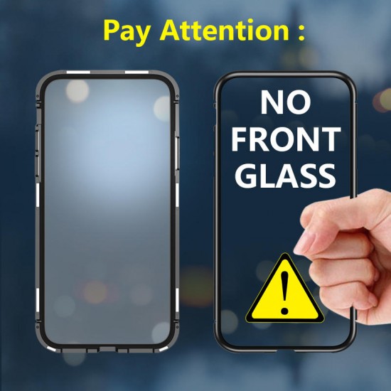 Bakeey 360° Magnetic Adsorption Metal Tempered Glass Flip Protective Case for Huawei Mate 20 Lite