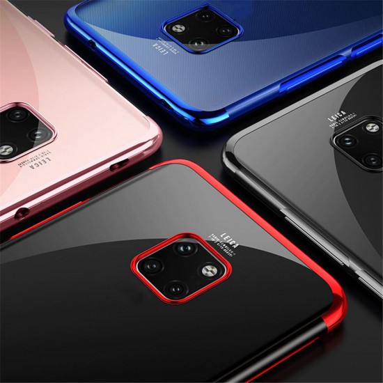 Cafele Transparent Plating Soft TPU Back Cover Protective Case for Huawei Mate 20 Pro