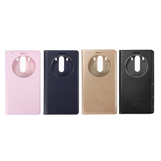 Filp PU Smart Leather Case With Open Window For LG G3 Smartphone