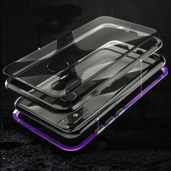Bakeey 360° Magnetic Adsorption Metal Glass Upgraded Version Protective Case for Xiaomi Mi8 Mi 8