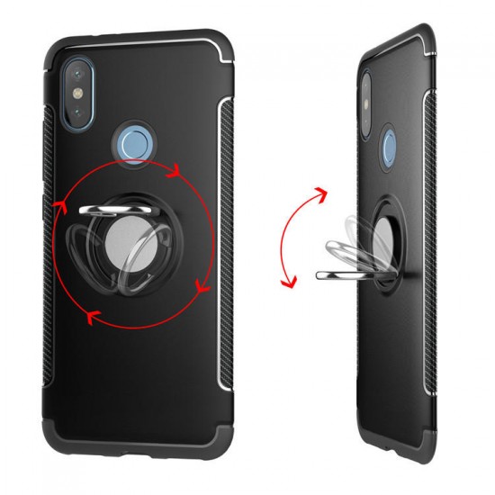 Bakeey Anti-slip Shock-proof 360° Adjustable Ring Holder Protective Case for Xiaomi Mi Max 3