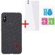 Bakeey Fabric Splice Protective Case+Tempered Glass Screen Protector For Xiaomi Redmi Note 6 Pro