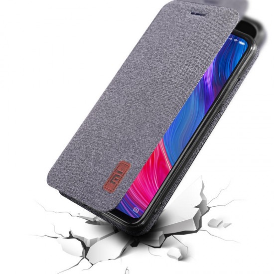 Bakeey Flip Shockproof Fabric Edge Full Body Protective Case For Xiaomi Redmi Note 6 Pro