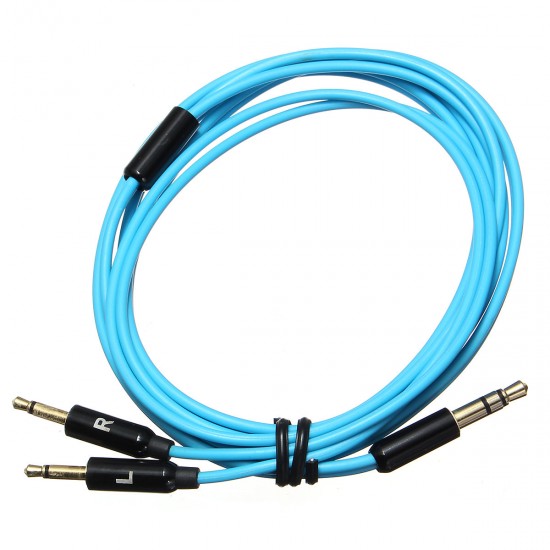 1.2M 3.5mm Audio Upgrade Headphone Cable Blue For B & W Bowers & Wilkins P3