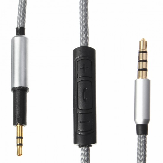 1.2M 3.5mm to 2.5mm Headphone Cable With Mic For AKG K450 K451 K452 K480 Q460