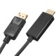 1.8M Display Port DP To HD multimedi Male AV Cable Adaptor For HDTV LCD PC Laptop 1080P