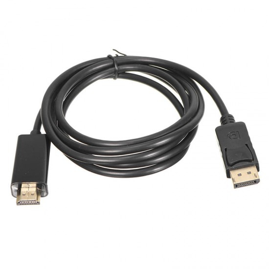 1.8M Display Port DP To HD multimedi Male AV Cable Adaptor For HDTV LCD PC Laptop 1080P