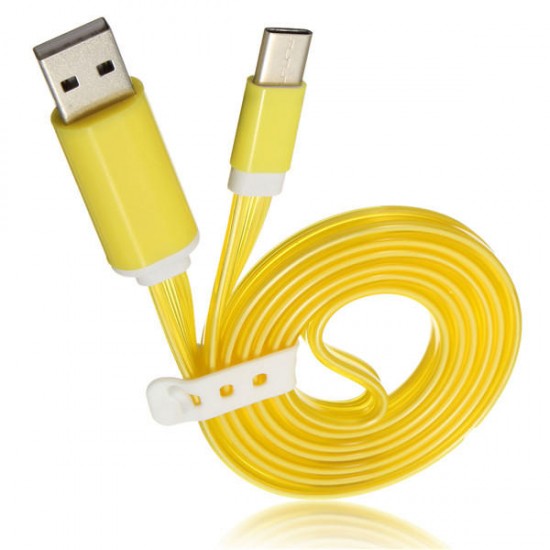 1M 3.3ft LED Light USB 3.1 Type C To USB 2.0 A Data Sync Charger Cable For Mobile Phone