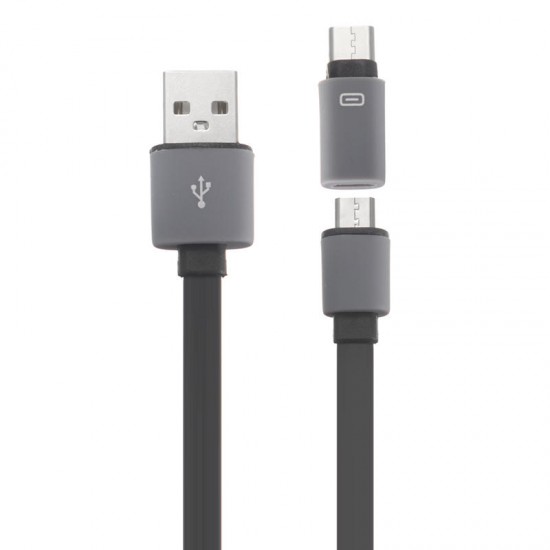 2 in 1 2.4A TPE USB 1M Type-C and Micro USB Cable for Samsung Xiaomi Huawei 2 in 1 2.4A TPE USB 1M Type-C and Micro USB Cable for Samsung Xiaomi Huawei