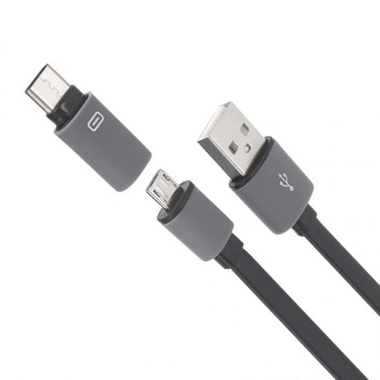 2 in 1 2.4A TPE USB 1M Type-C and Micro USB Cable for Samsung Xiaomi Huawei 2 in 1 2.4A TPE USB 1M Type-C and Micro USB Cable for Samsung Xiaomi Huawei