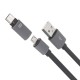 2 in 1 2.4A TPE USB 1M Type-C and Micro USB Cable for Samsung Xiaomi Huawei 2 in 1 2.4A TPE USB 1M Type-C and Micro USB Cable for Samsung Xiaomi Huawei