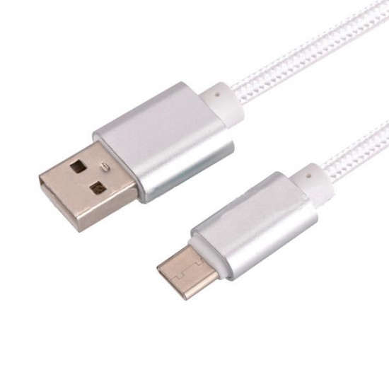 2.1A Braided Type C Data Sync Charging Cable 1m For OnePlus 5 Xiaomi 6 Samsung Note 8 S8