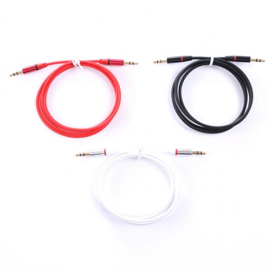 3.5mm Male To Male Stereo Audio Aux Headphone Extension Cable 1m For Mobile Phone MP3 Tablet