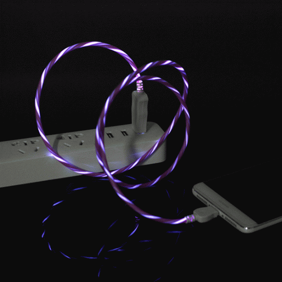Bakeey 2.4A Flowing Light Type C Fast Charging Data Cable 1M For Smart Phone Tablet Bakeey 2.4A Flowing Light Type C Fast Charging Data Cable 1M For Smart Phone Tablet