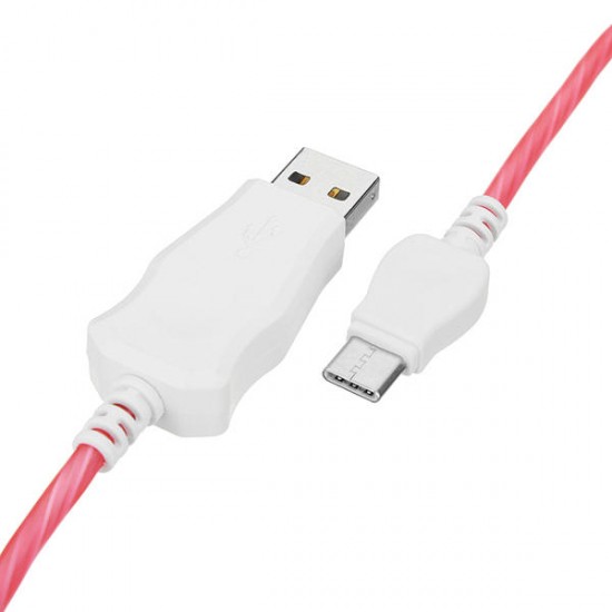 Bakeey 2.4A Flowing Light Type C Fast Charging Data Cable 1M For Smart Phone Tablet Bakeey 2.4A Flowing Light Type C Fast Charging Data Cable 1M For Smart Phone Tablet