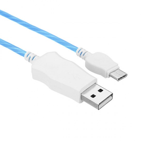 Bakeey 2.4A Flowing Light Type C Fast Charging Data Cable 1M For Smart Phone Tablet Bakeey 2.4A Flowing Light Type C Fast Charging Data Cable 1M For Smart Phone Tablet