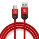 Cafele 2.4A Nylon Braided Type C Fast Charing Data Cable With LED Light 1.2M For Smart Phone Tablet Cafele 2.4A Nylon Braided Type C Fast Charing Data Cable With LED Light 1.2M For Smart Phone Tablet
