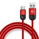 Cafele 2.4A Nylon Braided Type C Fast Charing Data Cable With LED Light 1.2M For Smart Phone Tablet Cafele 2.4A Nylon Braided Type C Fast Charing Data Cable With LED Light 1.2M For Smart Phone Tablet