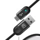 Cafele 2.4A Nylon Braided Type C Fast Charing Data Cable With LED Light 1.2M For Smart Phone Tablet Cafele 2.4A Nylon Braided Type C Fast Charing Data Cable With LED Light 1.2M For Smart Phone Tablet