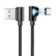 FLOVEME 90 Degree Angle Type C LED Magnetic Braided Fast Charging Data Cable 1M For Smart Phone FLOVEME 90 Degree Angle Type C LED Magnetic Braided Fast Charging Data Cable 1M For Smart Phone