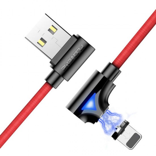 FLOVEME 90 Degree Angle Type C LED Magnetic Braided Fast Charging Data Cable 1M For Smart Phone FLOVEME 90 Degree Angle Type C LED Magnetic Braided Fast Charging Data Cable 1M For Smart Phone