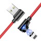 FLOVEME 90 Degree Angle Type C LED Magnetic Braided Fast Charging Data Cable 1M For Smart Phone FLOVEME 90 Degree Angle Type C LED Magnetic Braided Fast Charging Data Cable 1M For Smart Phone
