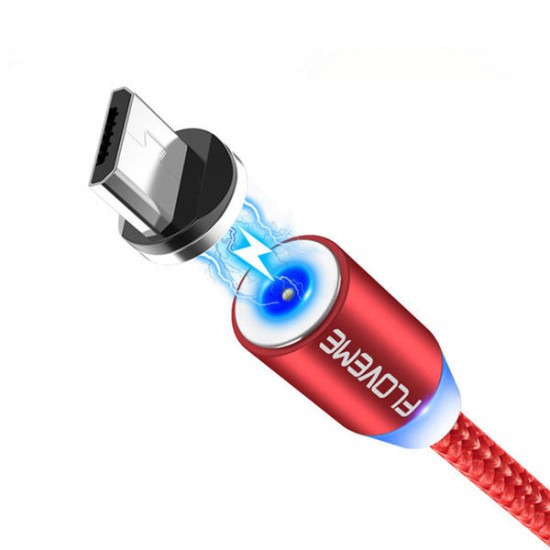 FLOVEME Micro USB LED Magnetic Braided Fast Charging Data Cable 2m For Redmi Note 5 Note 6 Pro S7 FLOVEME Micro USB LED Magnetic Braided Fast Charging Data Cable 2m For Redmi Note 5 Note 6 Pro S7