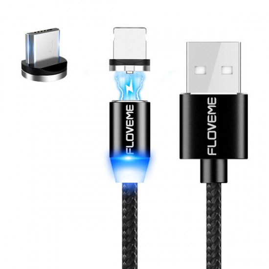 FLOVEME Micro USB LED Magnetic Braided Fast Charging Data Cable 2m For Redmi Note 5 Note 6 Pro S7 FLOVEME Micro USB LED Magnetic Braided Fast Charging Data Cable 2m For Redmi Note 5 Note 6 Pro S7