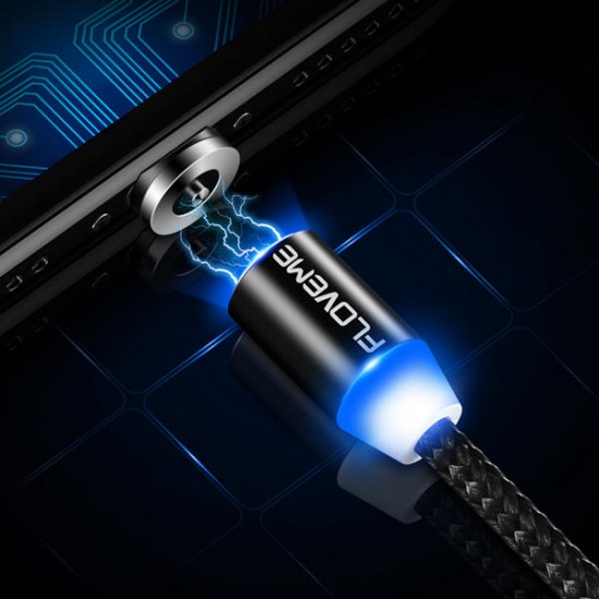 FLOVEME Micro USB LED Magnetic Braided Fast Charging Data Cable 2m For Redmi Note 5 Note 6 Pro S7 FLOVEME Micro USB LED Magnetic Braided Fast Charging Data Cable 2m For Redmi Note 5 Note 6 Pro S7