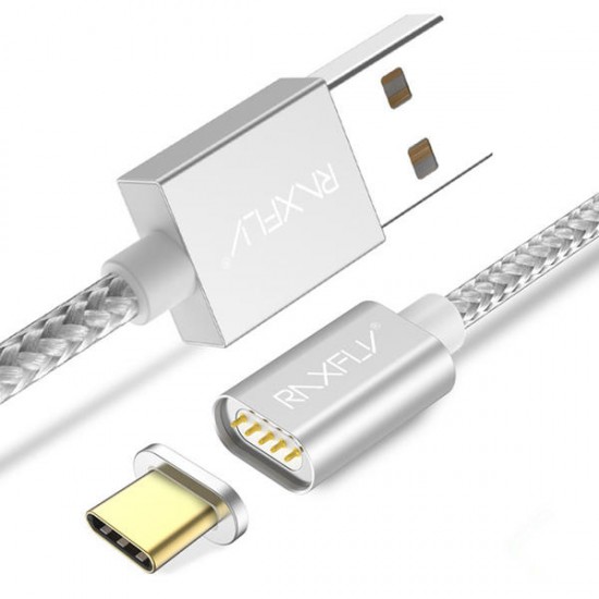 RAXFLY 2.4A Magnetic Type C Braided Charging Data Cable 1M For Onplus 6 5t Xiaomi Mi8 Mi A1 S9 RAXFLY 2.4A Magnetic Type C Braided Charging Data Cable 1M For Onplus 6 5t Xiaomi Mi8 Mi A1 S9