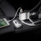 3.1A 2 Ports USB Fast Charging Car Charger With OLED Display Cigarette Lighter For iphone X 8/8Plus