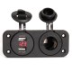 DC12-24V Cigarette Lighter Socket+2 Dual USB Ports+LED Digital Display Voltmeter For iphoneX Samsung DC12-24V Cigarette Lighter Socket+2 Dual USB Ports+LED Digital Display Voltmeter For iphoneX Samsung