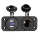 DC12-24V Cigarette Lighter Socket+2 Dual USB Ports+LED Digital Display Voltmeter For iphoneX Samsung DC12-24V Cigarette Lighter Socket+2 Dual USB Ports+LED Digital Display Voltmeter For iphoneX Samsung