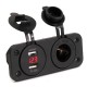 DC12-24V Cigarette Lighter Socket+2 Dual USB Ports+LED Digital Display Voltmeter For iphoneX Samsung DC12-24V Cigarette Lighter Socket+2 Dual USB Ports+LED Digital Display Voltmeter For iphoneX Samsung